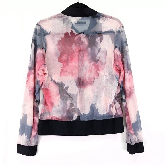Ultracor Mesh Jacket Size Small Full Zip Sheer Floral Multi Sports Wear - Picture 2 of 12